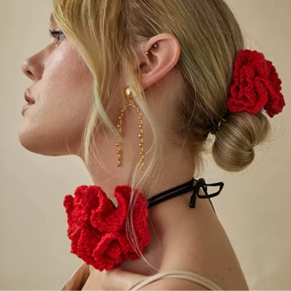 18K Chic Gold Plated Hemispherical Bead Pendant Gala Earrings